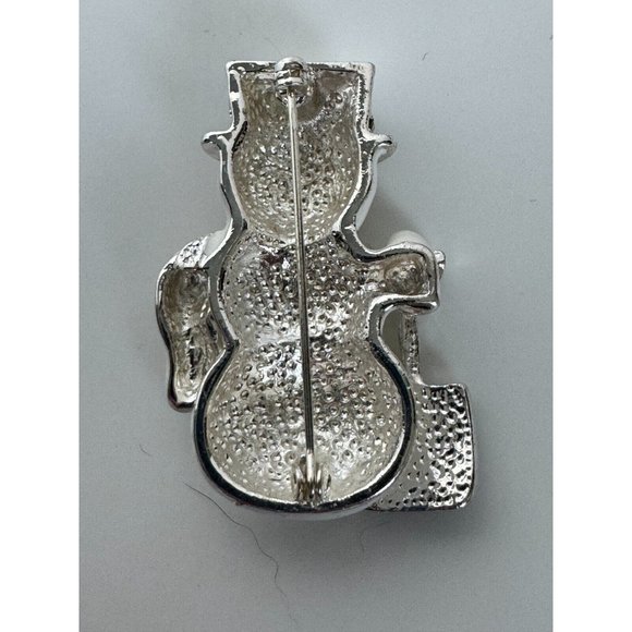 Christmas Snowman Brooch Pin Enamel Jewelry Winter Snow Shovel Frosty Holidays - Picture 3 of 4